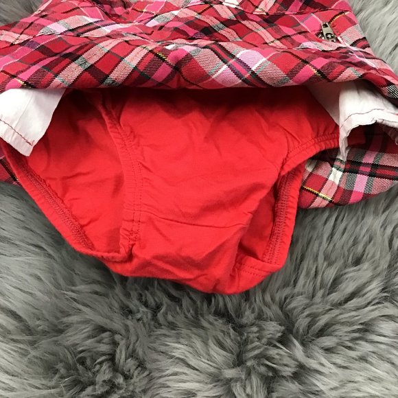 Toughskins | Girl's Skirt | Red & Pink Plaid | 12 M - Picture 4 of 4